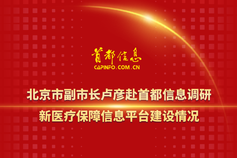 北京市副市长卢彦赴首都信息调研新医疗保障信息平台建设情况